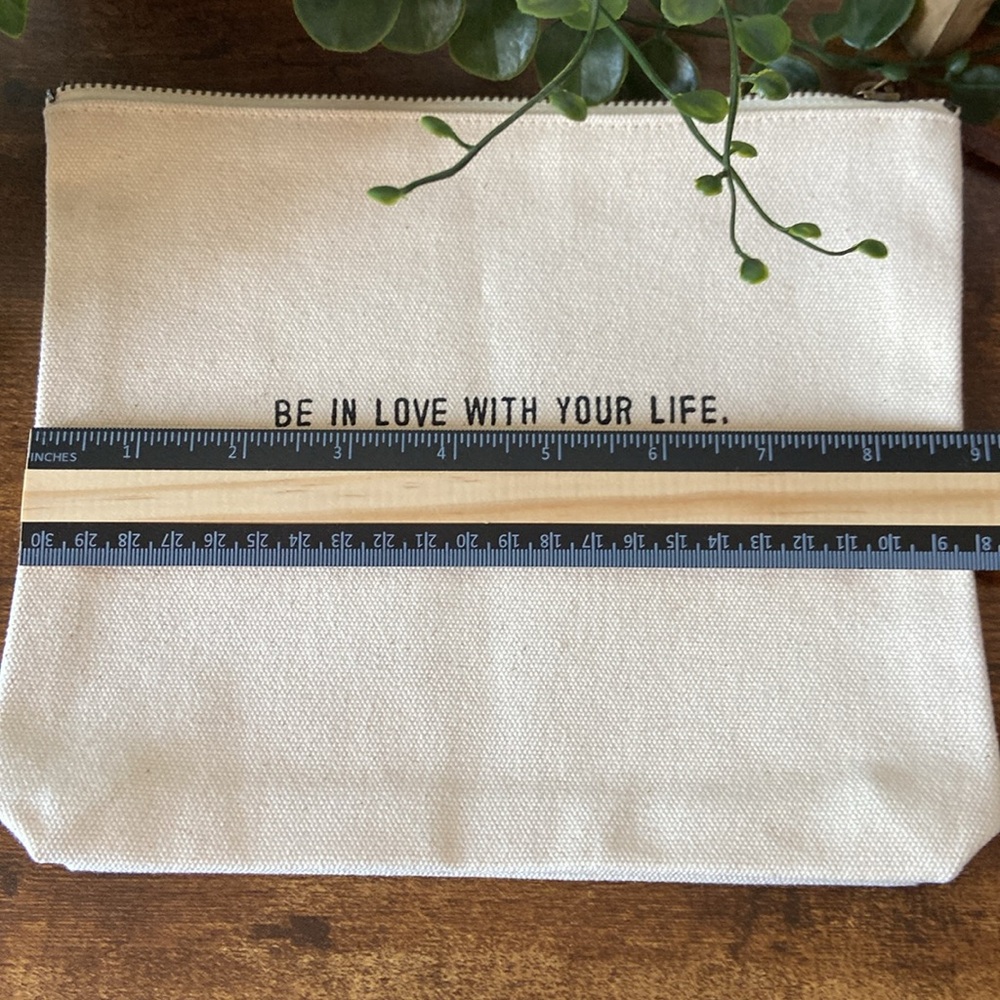 NWOT Canvas Pouch with Inspirational Quote - Picture 14 of 15